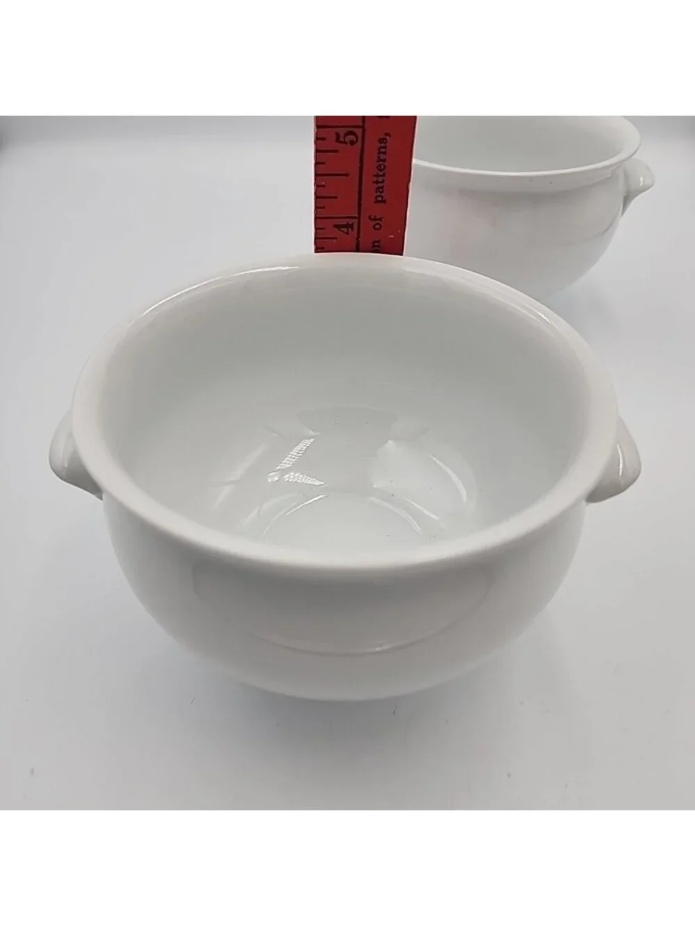 2-Pottery Barn Great White Soup Bowl Porcelain Double Handles Footed Tureen